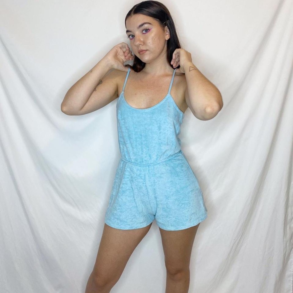 H&M pastel terry cloth romper